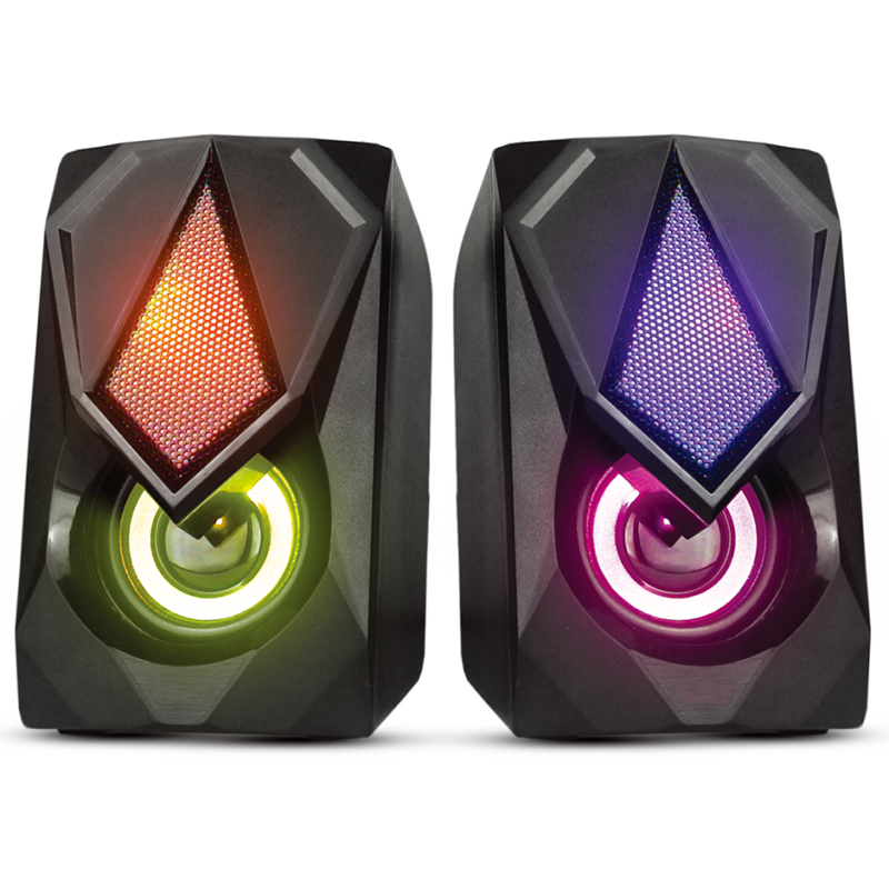 RGB Gaming Stereo Speaker with LED Light Desktop Speakers (SP-5019)