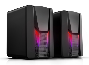 RGB Gaming Desktop Speaker Set with Dynamic LED Lighting, Compatible with PC, Laptop, PS4, TV, Phone（SP-2108）