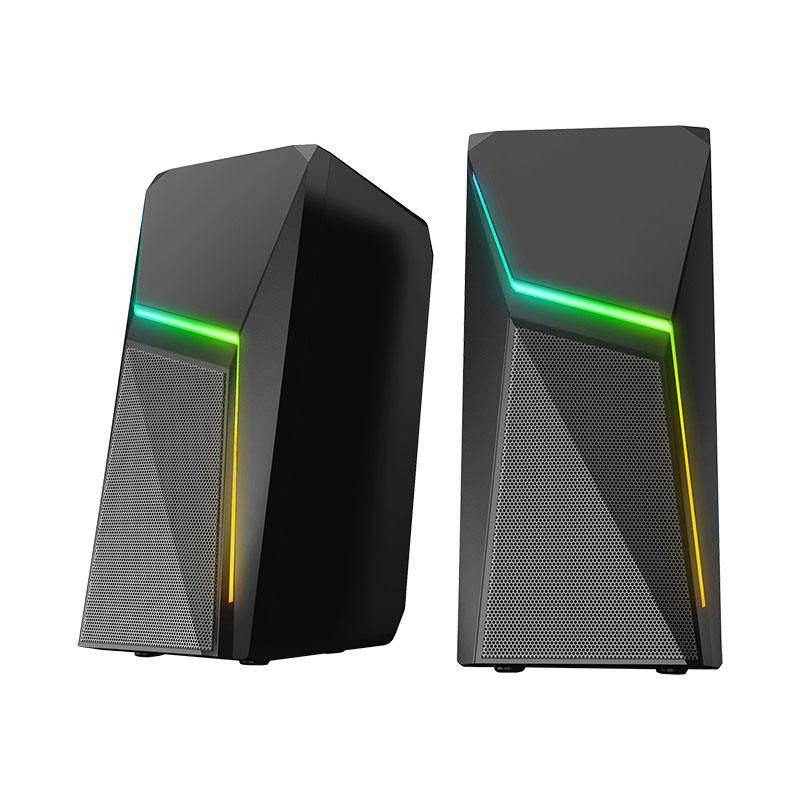 Computer Speakers, PC Gaming Speakers with Enhanced Bass, Stereo 2.0 USB Powered 3.5mm Aux Multimedia Speakers for Laptop/Desktop/Tablets/Phone (SP-2521）
