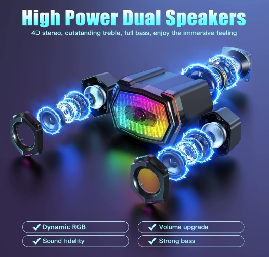 RGB LED 2.1 Channel Gaming Speaker System with Subwoofer (SP-5606)