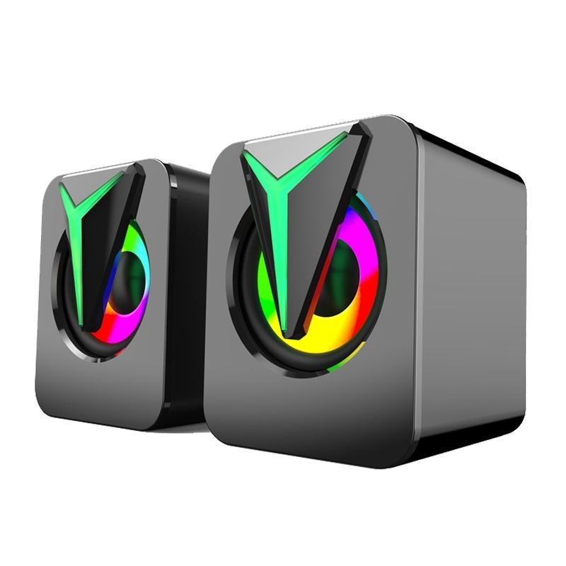 RGB Gaming Stereo Speaker with LED Light for PC Desktop Setup (SP-6625)