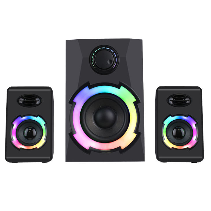 RGB 2.1 Channel Gaming Speaker System with Subwoofer and Remote Control （SP-2800）
