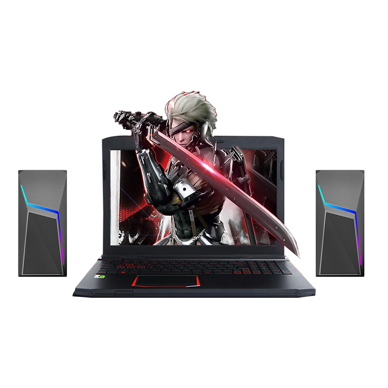 Computer Speakers, PC Gaming Speakers with Enhanced Bass, Stereo 2.0 USB Powered 3.5mm Aux Multimedia Speakers for Laptop/Desktop/Tablets/Phone (SP-2521）