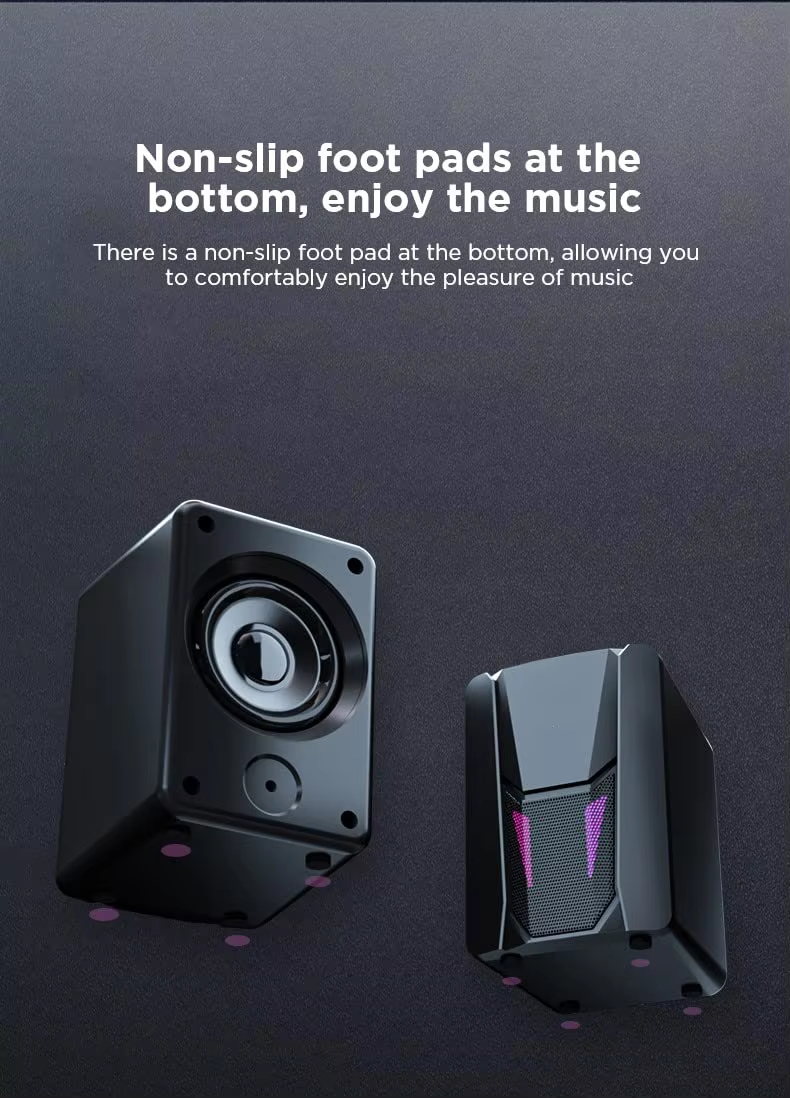 RGB Gaming Desktop Speaker Set with Dynamic LED Lighting, Compatible with PC, Laptop, PS4, TV, Phone（SP-2108）