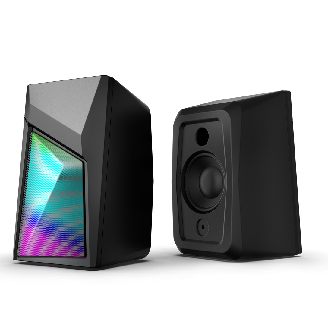 RGB Gaming Desktop Stereo Speakers for PC, Laptop & Multimedia Entertainment, 2.0 Channel PC Gaming Speaker with multiple Colorful LED  Modes(SP-2135)