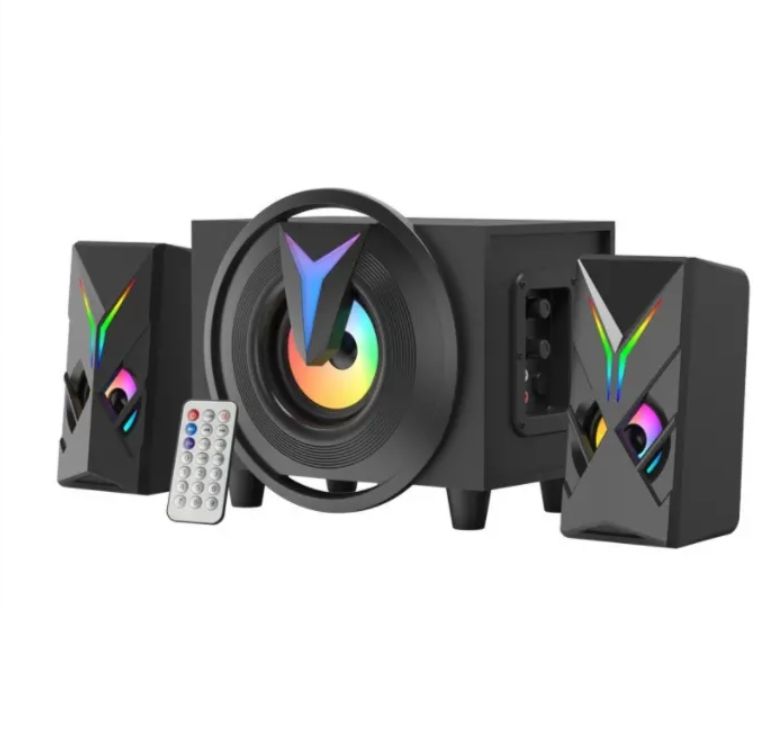 RGB LED 2.1 Gaming Speaker System with Subwoofer for PC Desktop