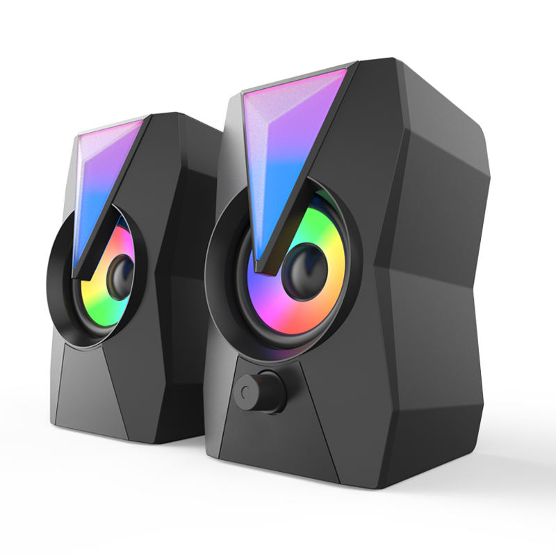 RGB LED Gaming Speaker System Dual Stereo Computer Speaker （SP-6010）