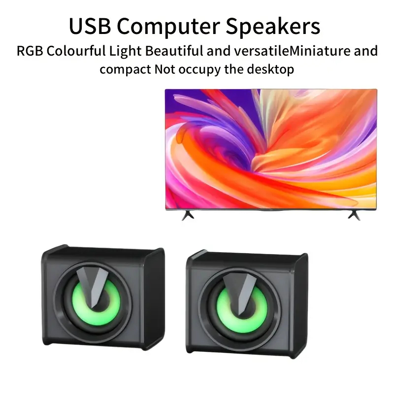 LED Gaming Speaker for PC Desktop with Stereo Sound （SP-6602）