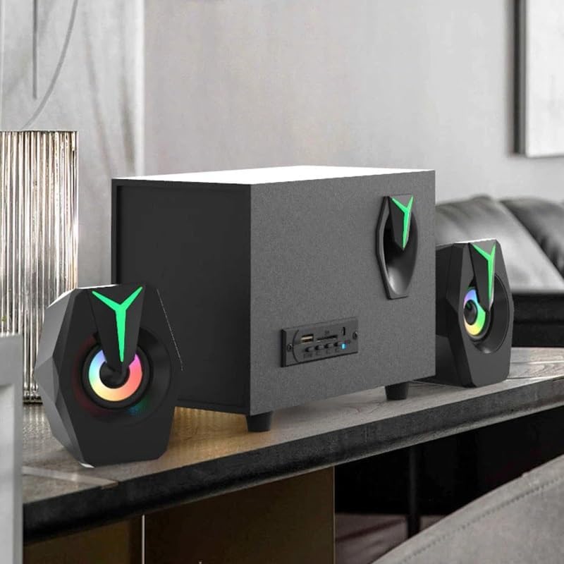 RGB LED 2.1 Gaming Speaker System with Subwoofer for PC Desktop （SP-2008）