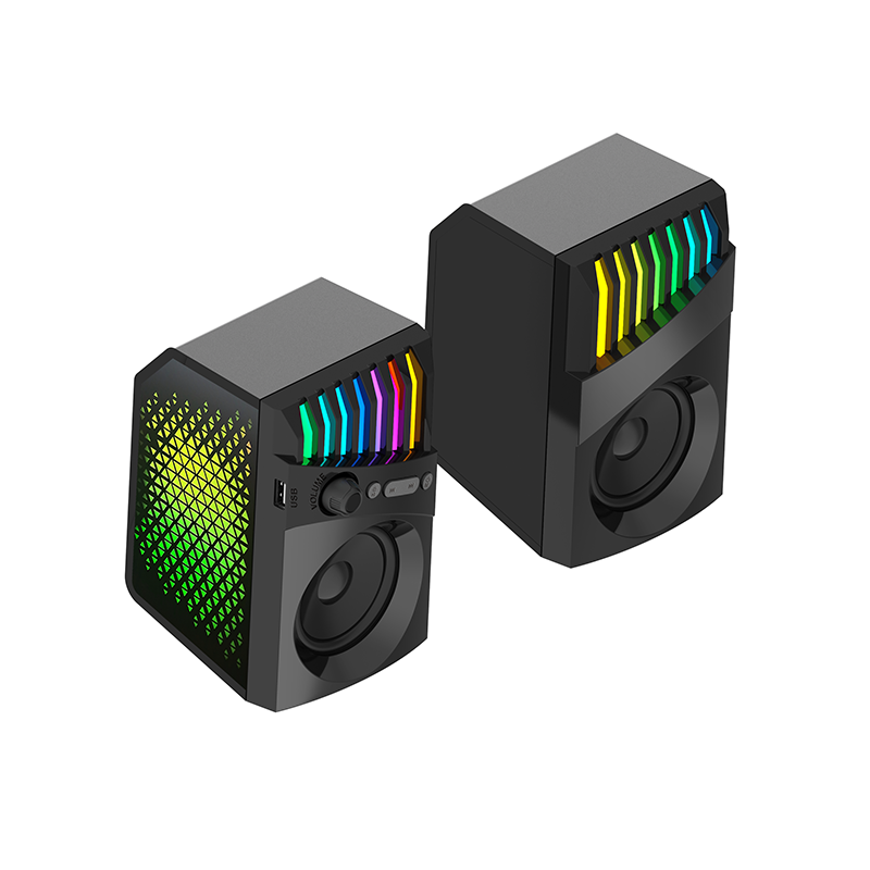 Black RGB Gaming Bluetooth Speaker with Dynamic LED Light and Volume Control（SP-267BT）