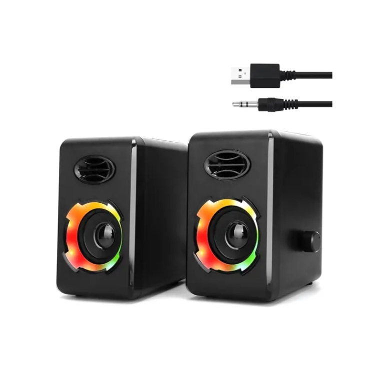 Colorful LED Stereo Gaming Speaker System for PC Desktop （SP-6166）