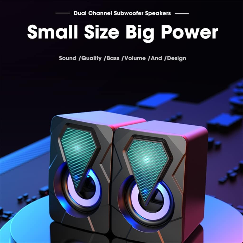 2.0 RGB LED Stereo Gaming Speaker  for PC Desktop （SP-1046）