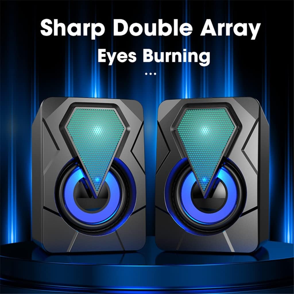 2.0 RGB LED Stereo Gaming Speaker  for PC Desktop （SP-1046）
