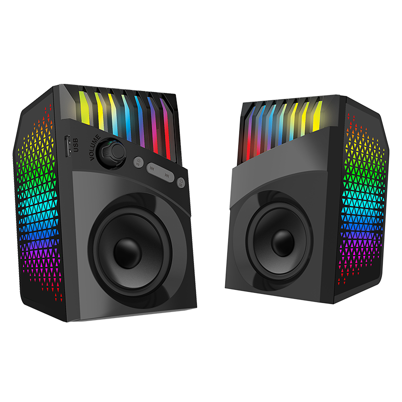 Black RGB Gaming Bluetooth Speaker with Dynamic LED Light and Volume Control（SP-267BT）