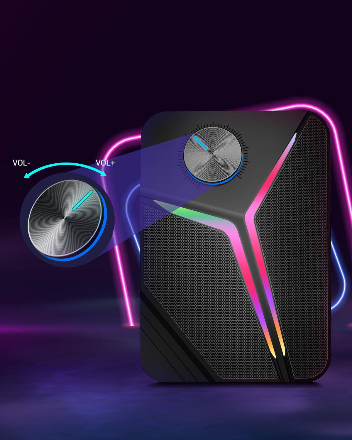 2.1 Latest Design Portable Party RGB LED Lighting 11W Subwoofer Home USB Audio System Computer Gaming Speaker for PC Laptops (SP-2191) | Direct Manufacturer from China
