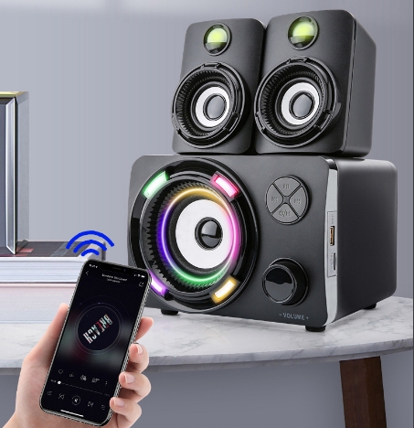 RGB LED 2.1 Channel Gaming Speaker System with Subwoofer (SP-6800)
