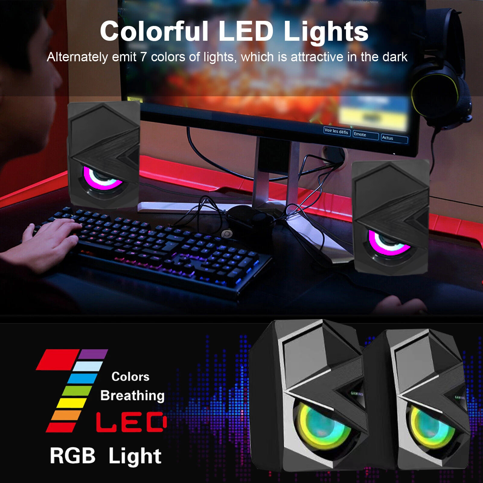 RGB LED Gaming Speaker System for PC Desktop (SP-5039)