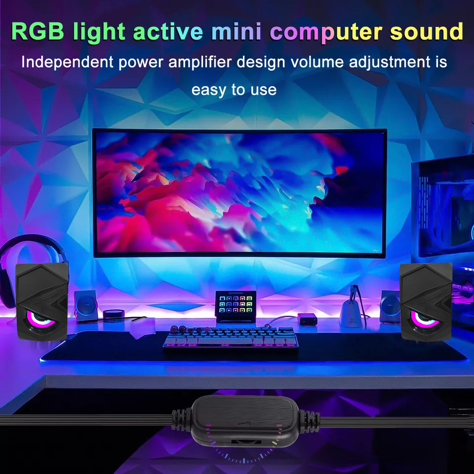 RGB LED Gaming Speaker System for PC Desktop (SP-5039)