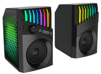 Black RGB Gaming Bluetooth Speaker with Dynamic LED Light and Volume Control（SP-267BT）