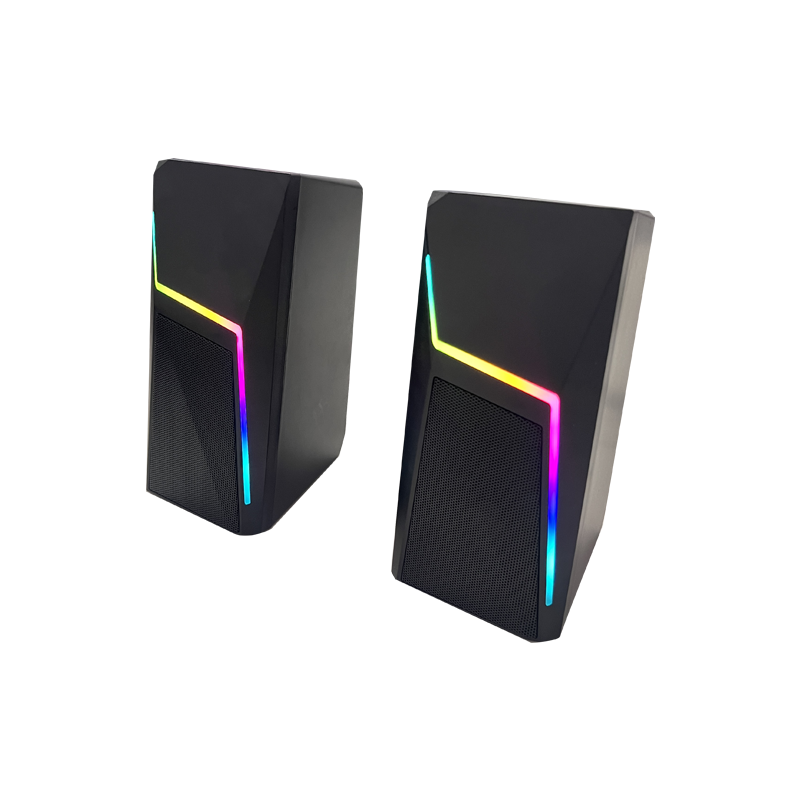 Computer Speakers, PC Gaming Speakers with Enhanced Bass, Stereo 2.0 USB Powered 3.5mm Aux Multimedia Speakers for Laptop/Desktop/Tablets/Phone (SP-2521）