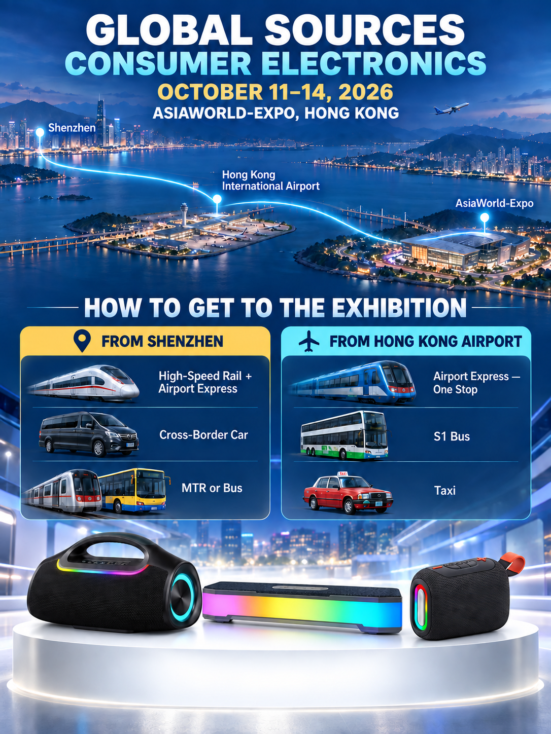 How to Get to Global Sources Consumer Electronics Exhibition in Hong kong