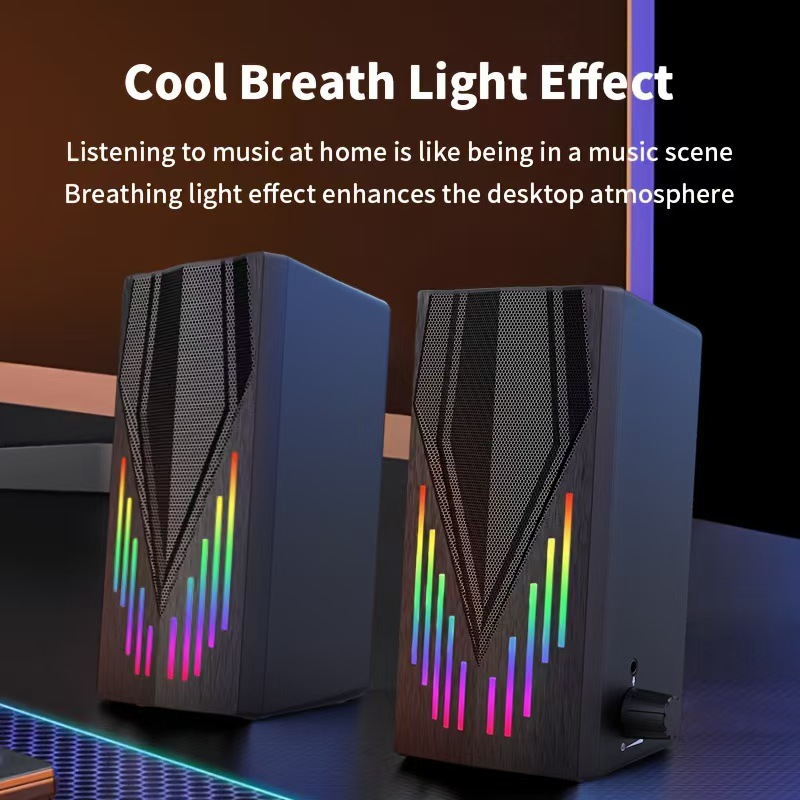 Custom Open Desktop Office PC Computer Gaming Case Casing Cabinet Stereo Box Case Table Support Customized DJ Special Speaker
