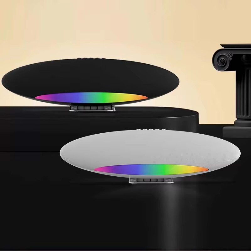 50W Airship Subwoofer Box Amplifier Wireless Speaker Music Player RGB Lights 360° HD HiFi Surround Sound TF USB AUX LED TWS MIC