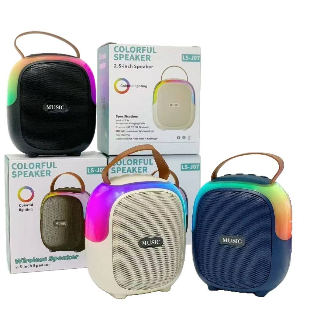 Factory Price Mini Wireless RGB LED Lighting Portable Speaker Pendable New Cross-Border Source Plastic 5W Speaker