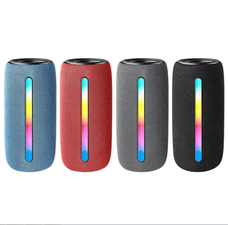 Portable Bluetooth Speaker with RGB LED Light and Powerful Bass for Outdoor Party and Gaming