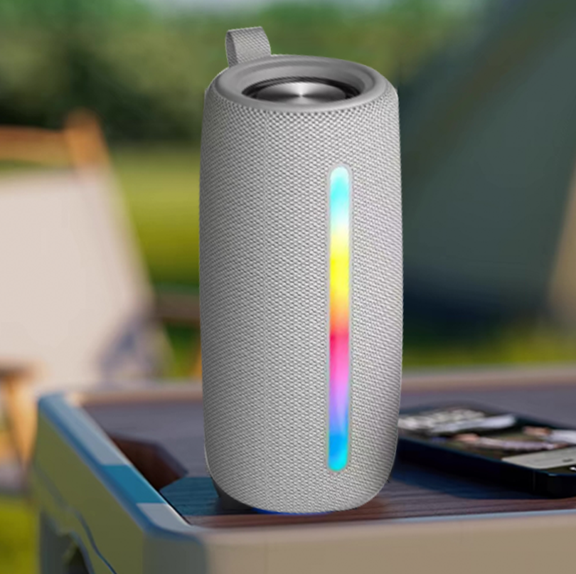 Portable Bluetooth Speaker with RGB LED Light and Powerful Bass for Outdoor Party and Gaming