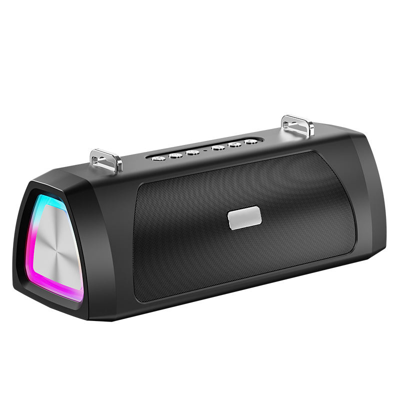 Portable Bluetooth Speaker with RGB LED Light and Powerful Bass for Gaming and Outdoor Entertainment
