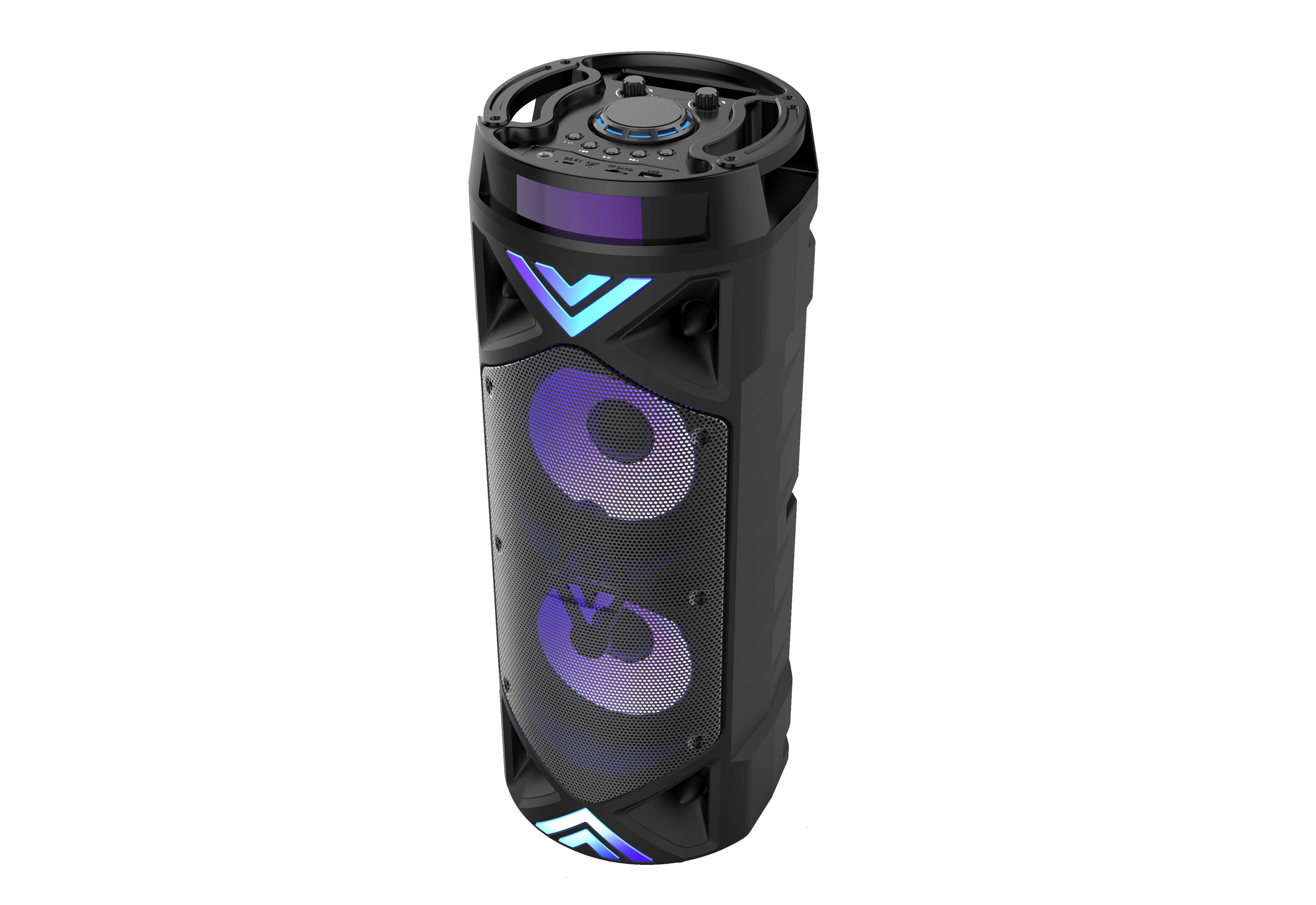 Portable RGB LED Party Speaker Wireless Bluetooth Speaker with Powerful Bass