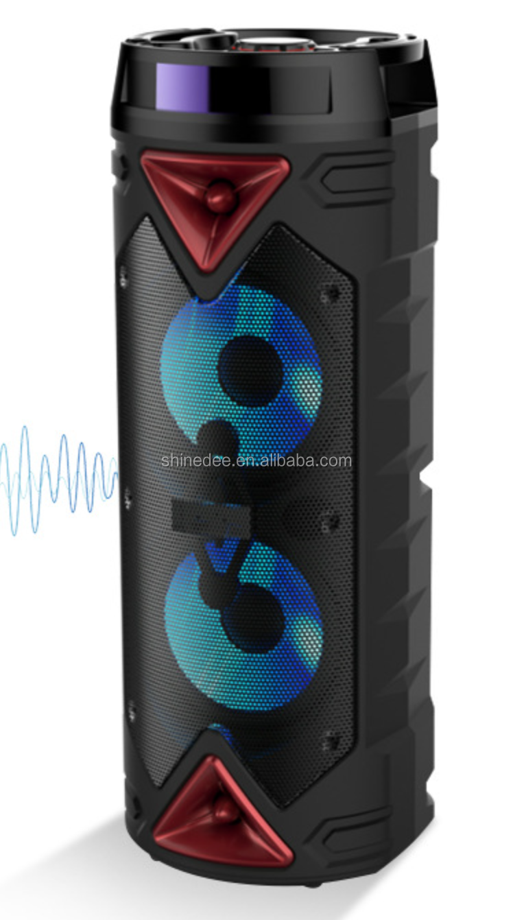Portable RGB LED Party Speaker Wireless Bluetooth Speaker with Powerful Bass