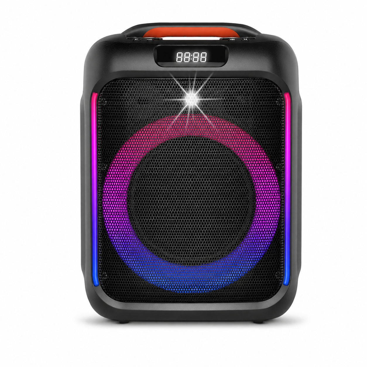 Portable Party Bluetooth Speaker with RGB LED Light and Powerful Bass for Outdoor Music