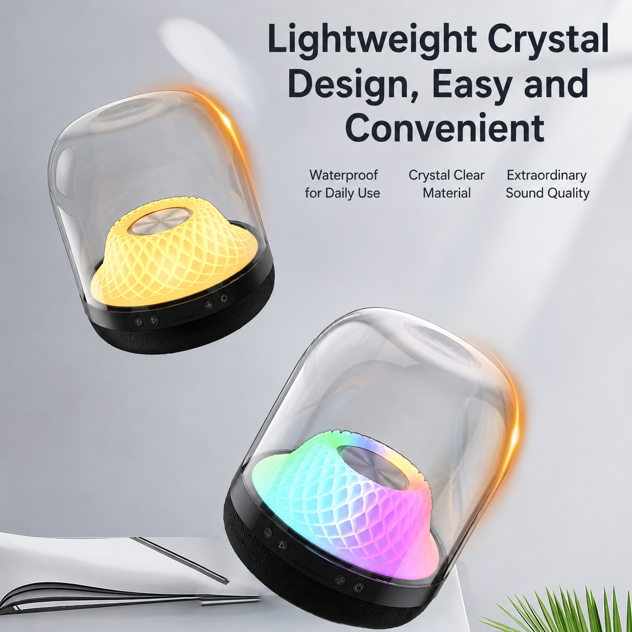 RGB Ambient Light Bluetooth Speaker （SP-5938）with Transparent Dome Design