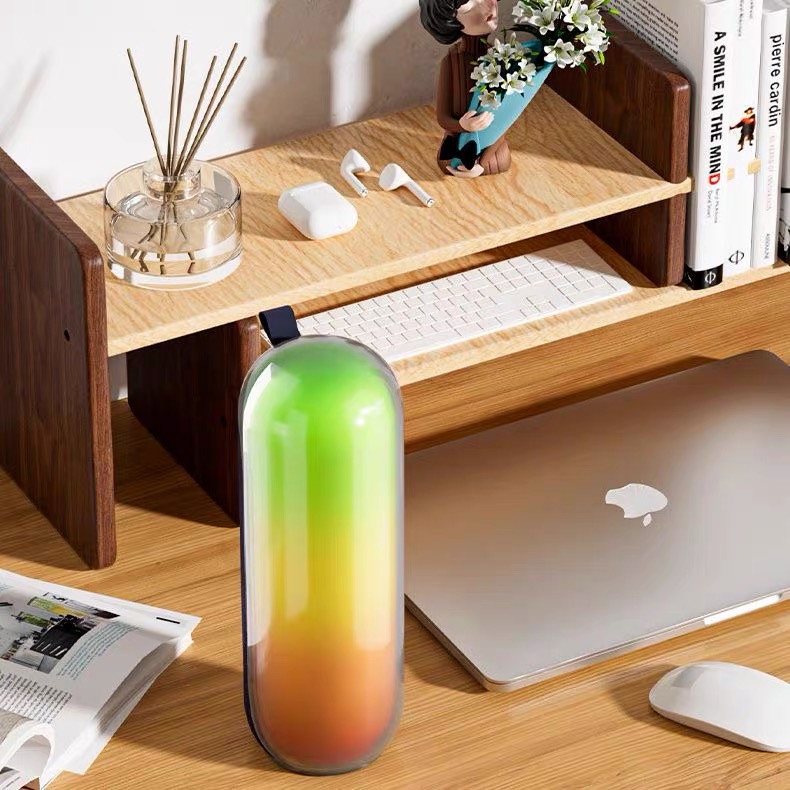 Portable RGB Bluetooth Speaker with TWS Stereo Sound and LED Light for Outdoor Entertainment