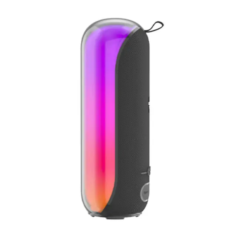 Portable RGB Bluetooth Speaker with TWS Stereo Sound and LED Light for Outdoor Entertainment