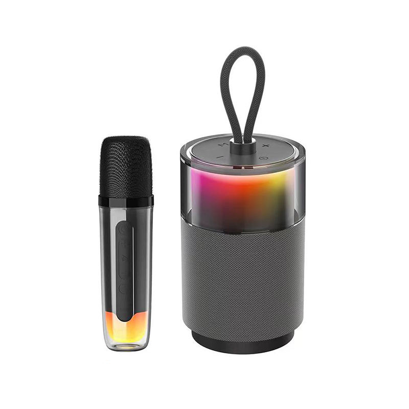 Portable RGB LED Karaoke Speaker with Wireless Microphone