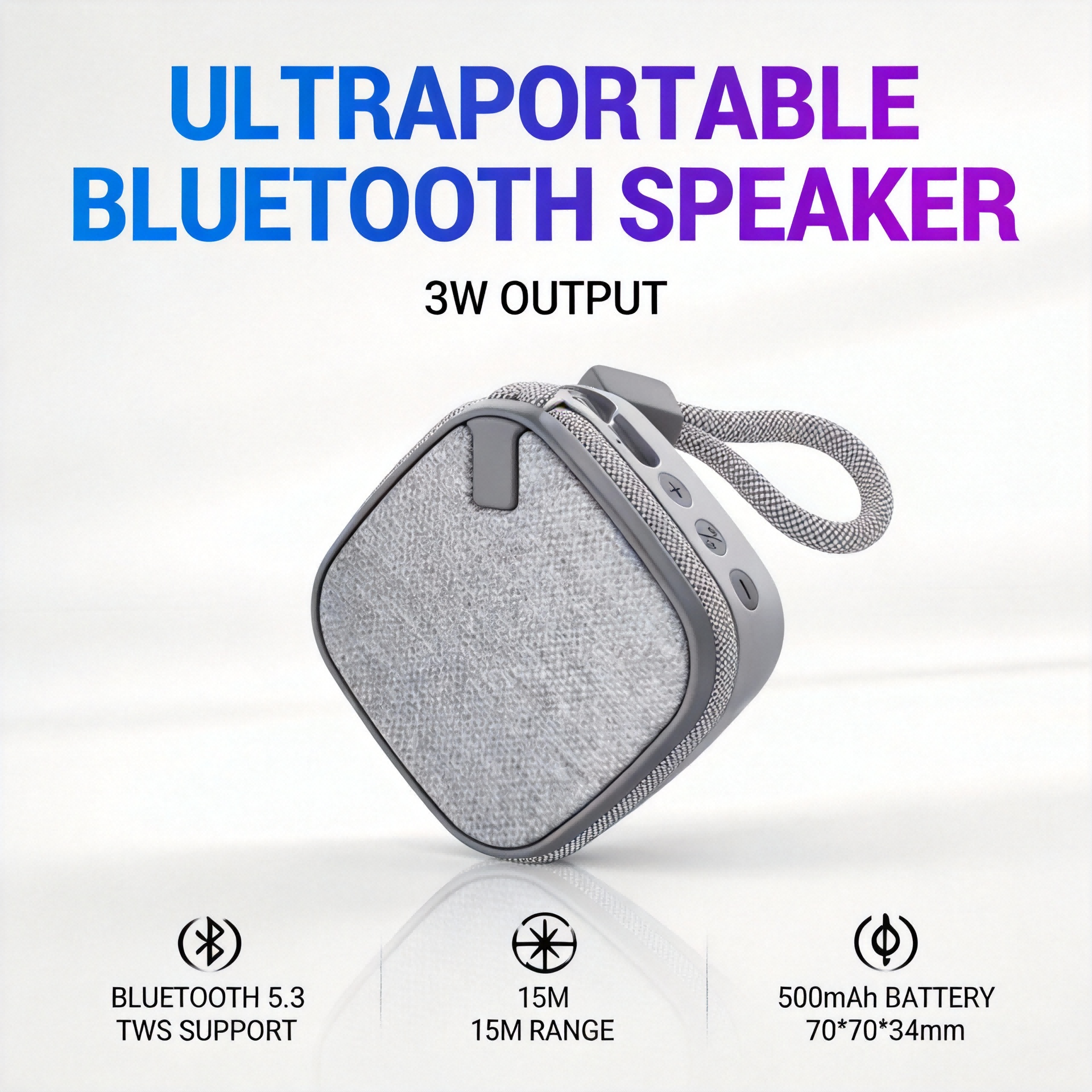 Portable Custom Color Bluetooth Speaker with DIY Design and Wireless Outdoor Audio