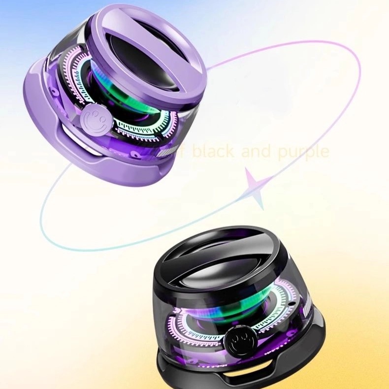 RGB Gaming Bluetooth Speaker with Transparent Design and Immersive LED Light Effect