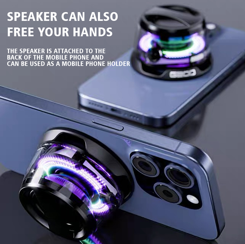 RGB Gaming Bluetooth Speaker with Transparent Design and Immersive LED Light Effect