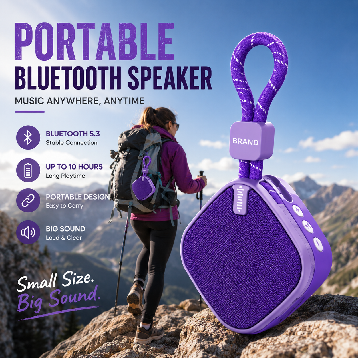 Portable Custom Color Bluetooth Speaker with DIY Design and Wireless Outdoor Audio
