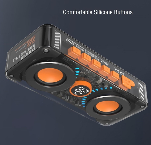 Portable RGB LED Bluetooth Speaker with Dual Drivers and Colorful Light Effects