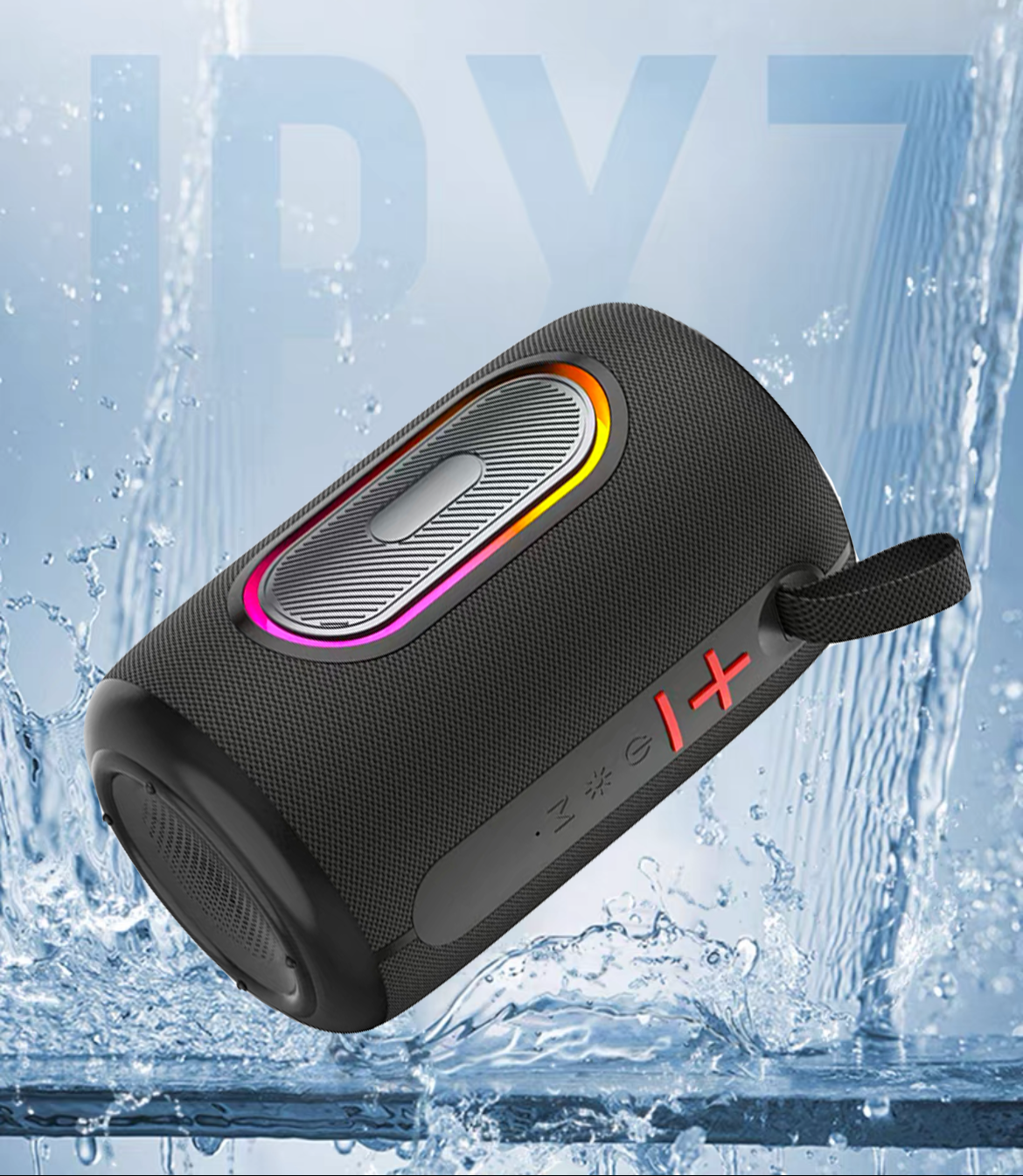 Portable RGB LED Bluetooth Speaker with Wireless Audio and Colorful Light Effects