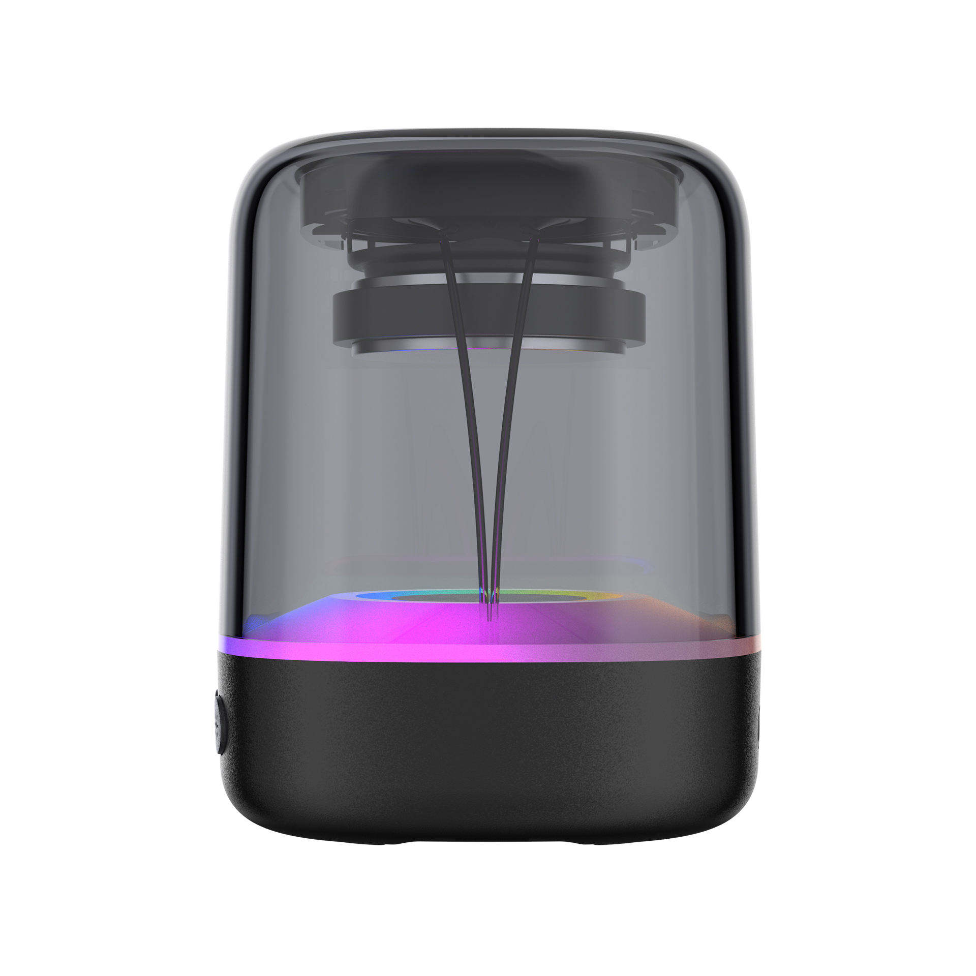 Portable RGB LED Bluetooth Speaker with Transparent Light Display