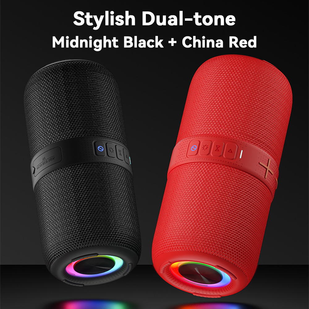 Portable Bluetooth Speaker with RGB Light and Carry Loop