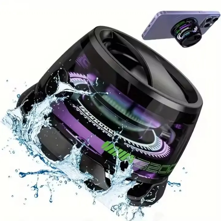 RGB Gaming Bluetooth Speaker with Transparent Design and Immersive LED Light Effect