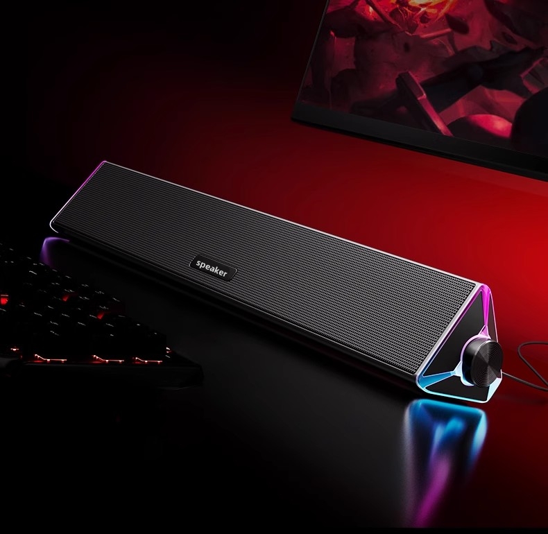 RGB Gaming Soundbar Speaker with USB Power and LED Light for PC （SP-3105）
