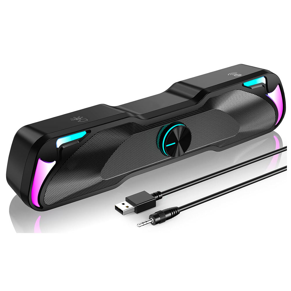 RGB LED Gaming Soundbar Speaker for PC Desktop Monitor