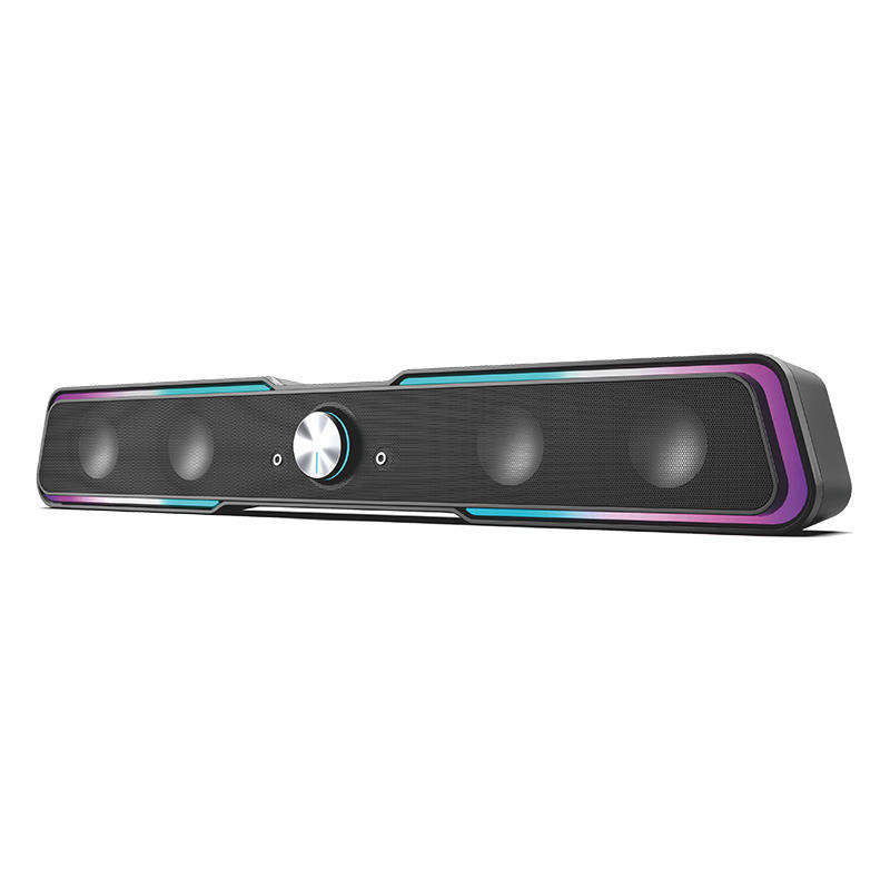 RGB LED Gaming Soundbar Speaker with Stereo Sound for PC Monitor
